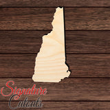 New Hampshire State Shape Cutout in Wood