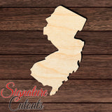 New Jersey State Shape Cutout in Wood