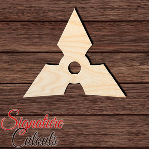 Ninja Star 005 Shape Cutout in Wood, Acrylic or Acrylic Mirror - Signature Cutouts