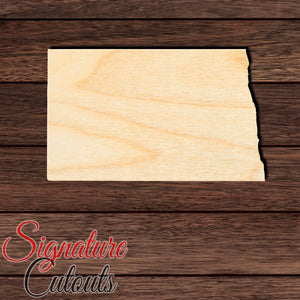 North Dakota State Shape Cutout in Wood, Acrylic or Acrylic Mirror - Signature Cutouts