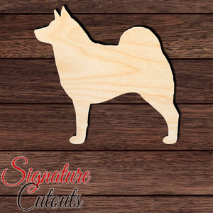 Norwegian Elkhound Shape Cutout in Wood, Acrylic or Acrylic Mirror - Signature Cutouts