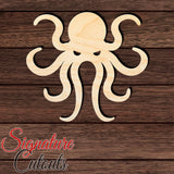 Octopus 001 Shape Cutout in Wood, Acrylic or Acrylic Mirror - Signature Cutouts