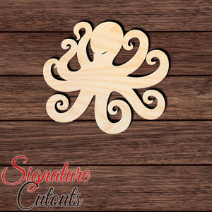 Octopus 005 Shape Cutout in Wood, Acrylic or Acrylic Mirror - Signature Cutouts