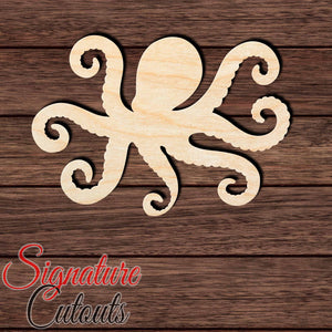 Octopus 007 Shape Cutout in Wood, Acrylic or Acrylic Mirror - Signature Cutouts