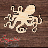 Octopus 014 Shape Cutout in Wood