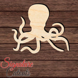 Octopus 015 Shape Cutout in Wood