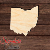 Ohio State Shape Cutout in Wood