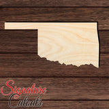 Oklahoma State Shape Cutout in Wood