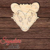 Opossum Head 001 Shape Cutout in Wood, Acrylic or Acrylic Mirror Craft Shapes & Bases Signature Cutouts 