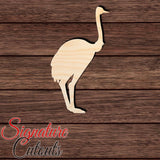 Ostrich 002 Shape Cutout in Wood, Acrylic or Acrylic Mirror - Signature Cutouts