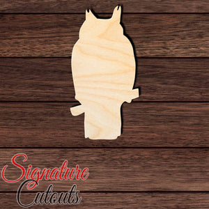 Owl 003 Shape Cutout in Wood, Acrylic or Acrylic Mirror - Signature Cutouts