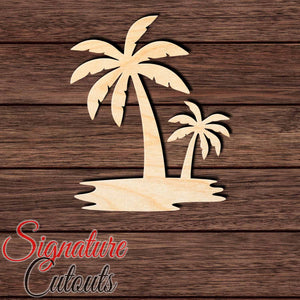Palm Tree 007 Shape Cutout in Wood, Acrylic or Acrylic Mirror - Signature Cutouts