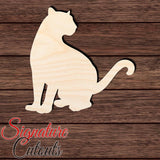 Panther 001 Shape Cutout in Wood