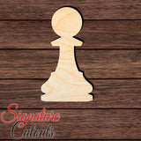 Pawn Chess 001 Shape Cutout in Wood