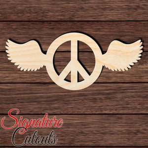 Peace Sign 001 Shape Cutout in Wood, Acrylic or Acrylic Mirror - Signature Cutouts