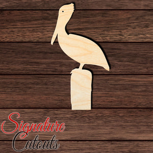 Pelican 001 Shape Cutout in Wood, Acrylic or Acrylic Mirror - Signature Cutouts