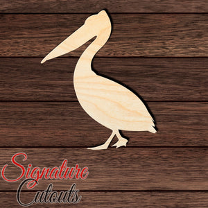 Pelican 002 Shape Cutout in Wood, Acrylic or Acrylic Mirror - Signature Cutouts