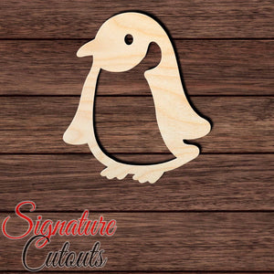 Penguin 001 Shape Cutout in Wood, Acrylic or Acrylic Mirror - Signature Cutouts