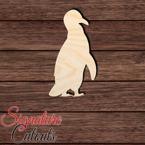 Penguin 009 Shape Cutout in Wood, Acrylic or Acrylic Mirror - Signature Cutouts
