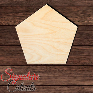 Pentagon Shape Cutout in Wood, Acrylic or Acrylic Mirror - Signature Cutouts