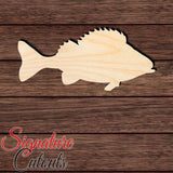 Perch Fish 001 Shape Cutout in Wood, Acrylic or Acrylic Mirror - Signature Cutouts