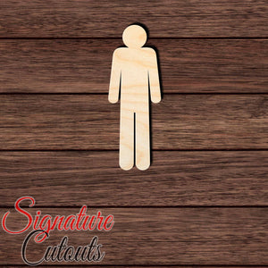 Person Figure 001 Shape Cutout in Wood, Acrylic or Acrylic Mirror Craft Shapes & Bases Signature Cutouts 