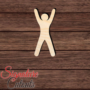 Person Figure 006 Shape Cutout in Wood, Acrylic or Acrylic Mirror Craft Shapes & Bases Signature Cutouts 