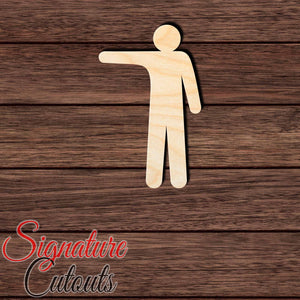 Person Figure 008 Shape Cutout in Wood, Acrylic or Acrylic Mirror Craft Shapes & Bases Signature Cutouts 