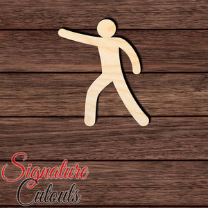 Person Figure 009 Shape Cutout in Wood, Acrylic or Acrylic Mirror Craft Shapes & Bases Signature Cutouts 