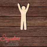 Person Figure 012 Shape Cutout in Wood Craft Shapes & Bases Signature Cutouts 