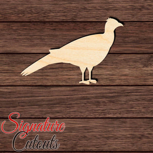 Pheasant 001 Shape Cutout in Wood, Acrylic or Acrylic Mirror - Signature Cutouts