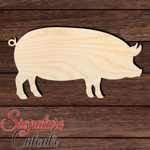 Pig 001 Shape Cutout in Wood, Acrylic or Acrylic Mirror - Signature Cutouts