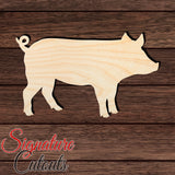 Pig 002 Shape Cutout in Wood, Acrylic or Acrylic Mirror - Signature Cutouts