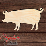 Pig 003 Shape Cutout in Wood, Acrylic or Acrylic Mirror - Signature Cutouts