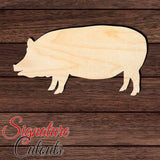 Pig 005 Shape Cutout in Wood, Acrylic or Acrylic Mirror - Signature Cutouts