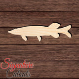 Pike Fish en Shape Cutout in Wood, Acrylic or Acrylic Mirror - Signature Cutouts