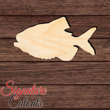 Piranha 001 Shape Cutout in Wood, Acrylic or Acrylic Mirror - Signature Cutouts
