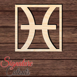 Pisces 002 Shape Cutout in Wood, Acrylic or Acrylic Mirror - Signature Cutouts
