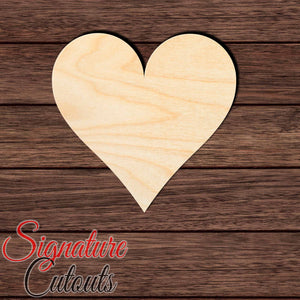 Playing Card Heart Shape Cutout in Wood, Acrylic or Acrylic Mirror Craft Shapes & Bases Signature Cutouts 