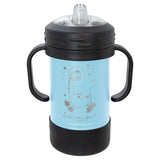Polar Camel 10 oz. Stainless Steel Sippy Cups Sippy Cups Signature Laser Engraving Light Blue 