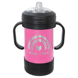 Polar Camel 10 oz. Stainless Steel Sippy Cups Sippy Cups Signature Laser Engraving Pink 