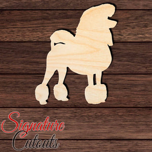 Poodle Shape Cutout in Wood, Acrylic or Acrylic Mirror - Signature Cutouts