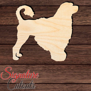 Portuguese Water Dog Shape Cutout in Wood, Acrylic or Acrylic Mirror - Signature Cutouts