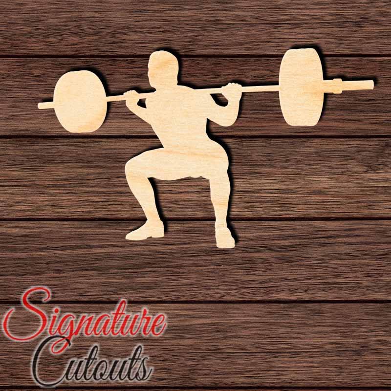 Powerlifter Male 001 Shape Cutout in Wood, Acrylic or Acrylic Mirror - Signature Cutouts