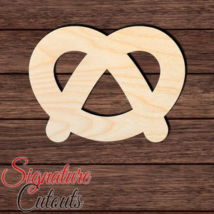 Pretzel 001 Shape Cutout in Wood, Acrylic or Acrylic Mirror - Signature Cutouts