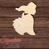 Princess 009 Shape Cutout in Wood, Acrylic or Acrylic Mirror - Signature Cutouts