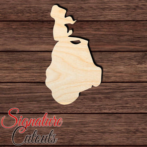 Princess 013 Shape Cutout in Wood, Acrylic or Acrylic Mirror - Signature Cutouts