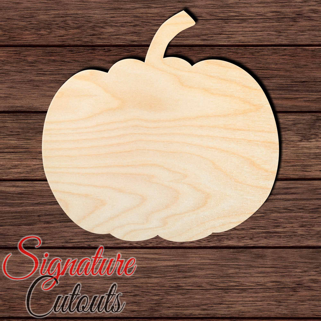 Pumpkin 004 Shape Cutout in Wood, Acrylic or Acrylic Mirror - Signature Cutouts