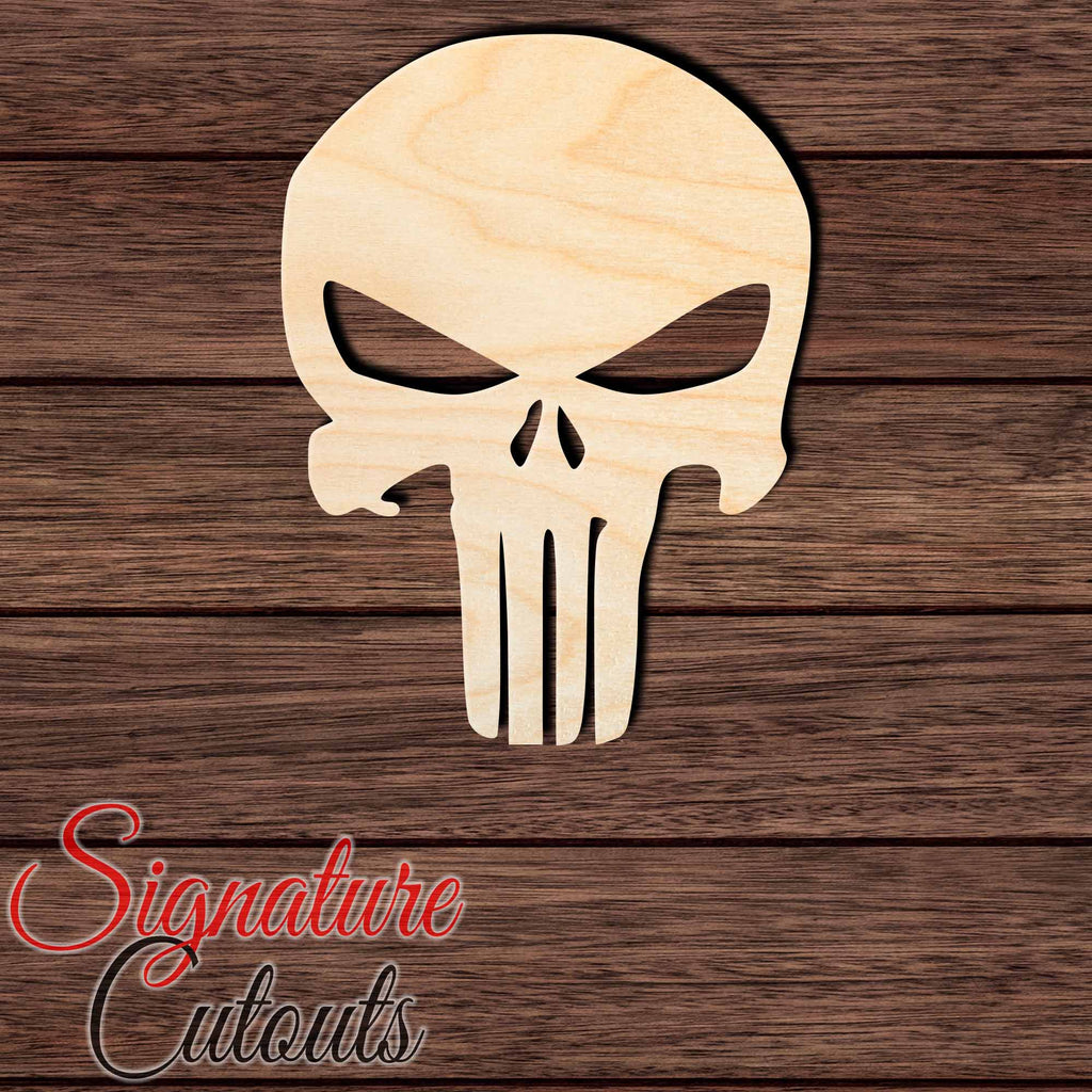 Punisher Skull 001 Shape Cutout - Signature Cutouts