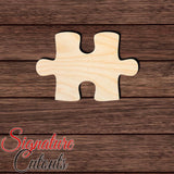 Puzzle Piece 001 Shape Cutout in Wood